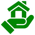 Eco-friendly home care symbol