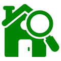 Green home inspection symbol