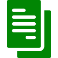 Simplified green pages symbol