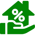 Hand holding house icon